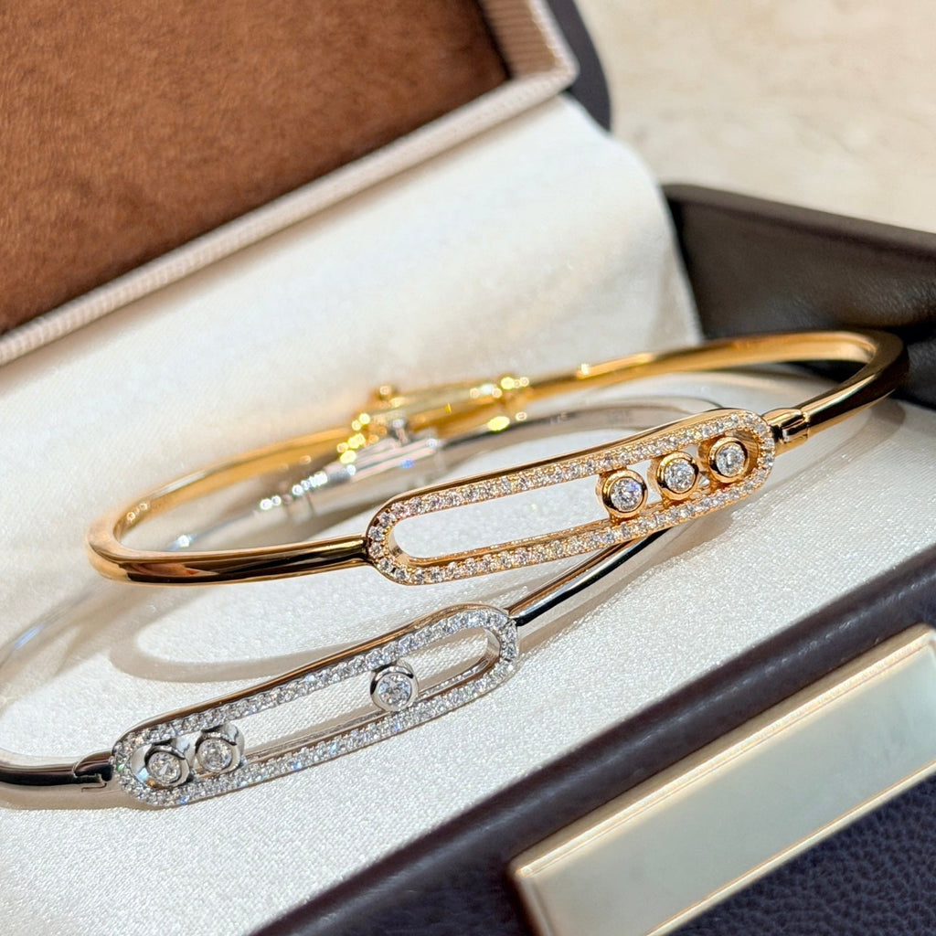 [Elowen jewels]Move Pavé Diamond Bangle Bracelet M