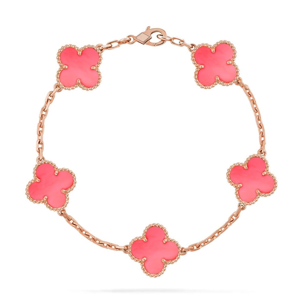 [Elowen jewels ] CLOVER 5 MOTIFS  PINK MOP BRACELET COLLECTION