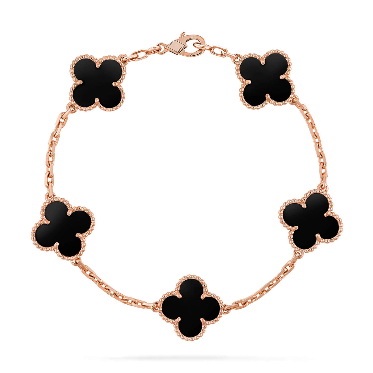 [Elowen jewels ] CLOVER 5 MOTIF ONYXS BRACELET COLLECTION
