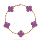 [Elowen jewels ] CLOVER 5 MOTIF VIOLET BRACELET COLLECTION