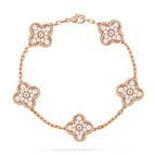 [Elowen jewels ] CLOVER 5 MOTIF FULL DIAMOND BRACELET COLLECTION