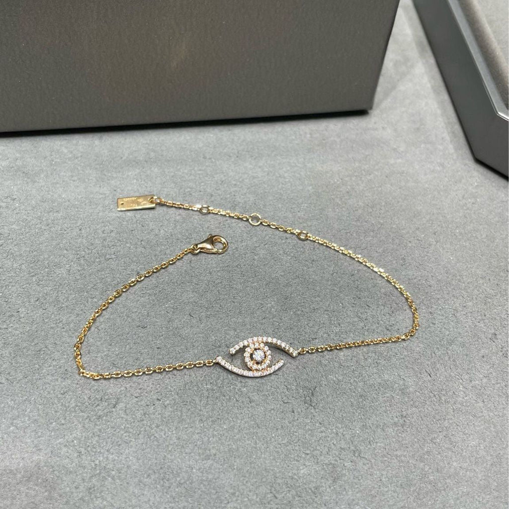 [Elowen jewels]Lucky Eye Armband mit Pavé-gefassten Diamanten