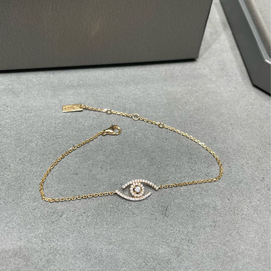 [Elowen jewels]Lucky Eye Armband mit Pavé-gefassten Diamanten