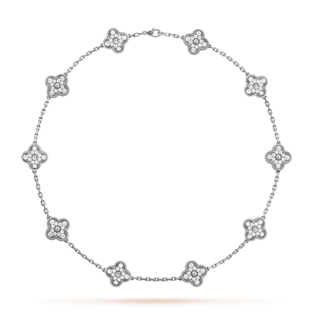 [Elowen jewels ]CLOVER 10 MOTIFS DIAMOND NECKLACE