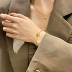 [Elowen jewels ]LOGO STAR MOTIF GOLD BRACELET