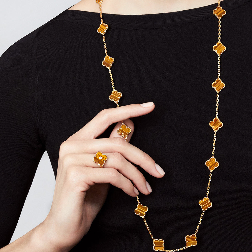 [Elowen jewels ]CLOVER 20 MOTIVE TIGERAUGE ROSÉGOLD