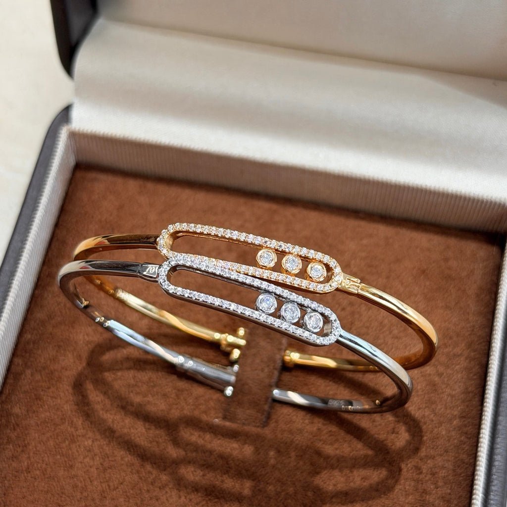[Elowen jewels]Move Pavé Diamond Bangle Bracelet M