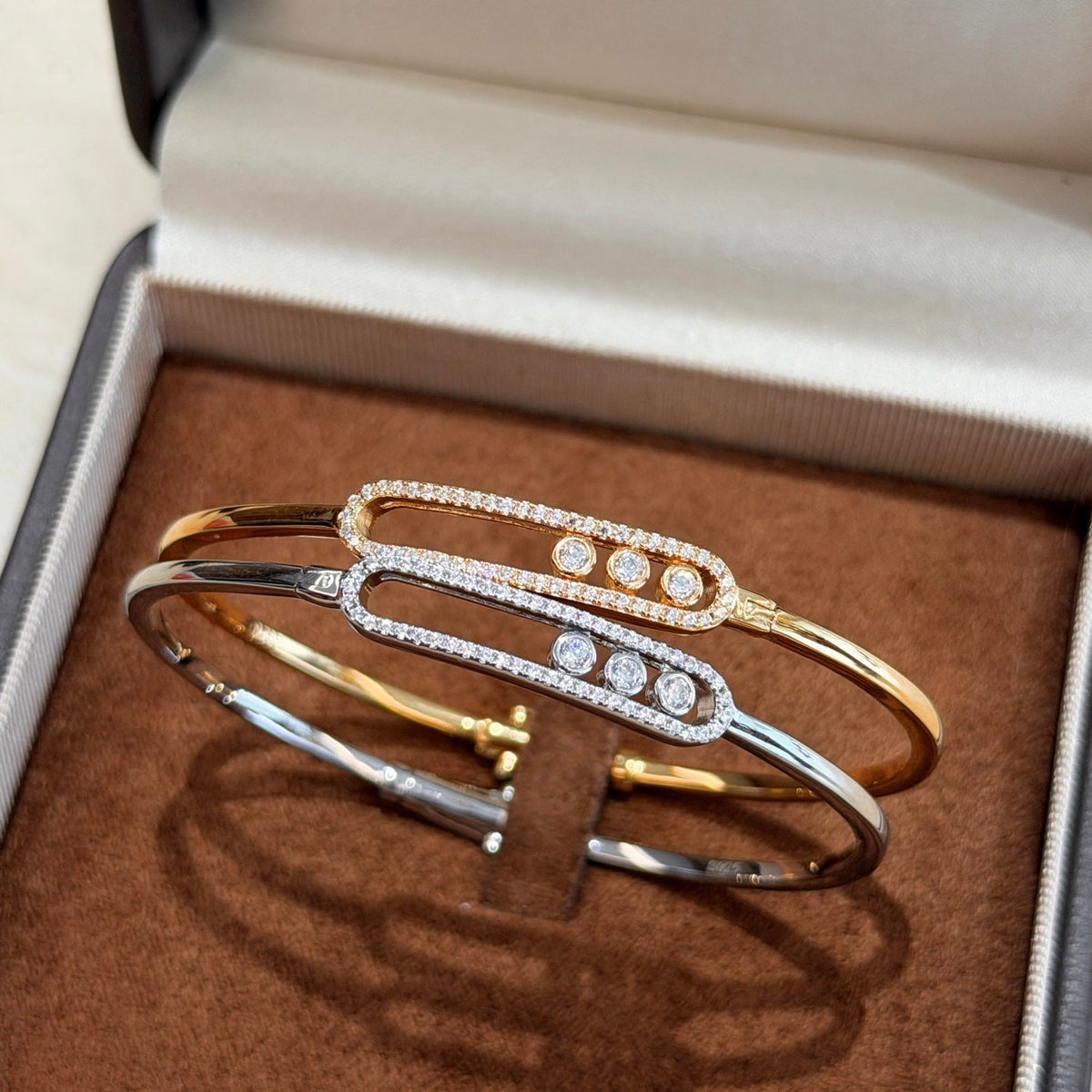 [Elowen jewels]Move Pavé Diamond Bangle Bracelet M