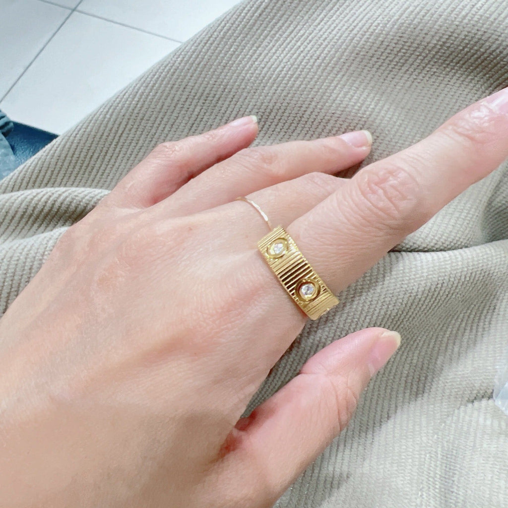 [Elowen jewels]LOVE 6.5MM UNLIMITED 6 DIAMONDS RING