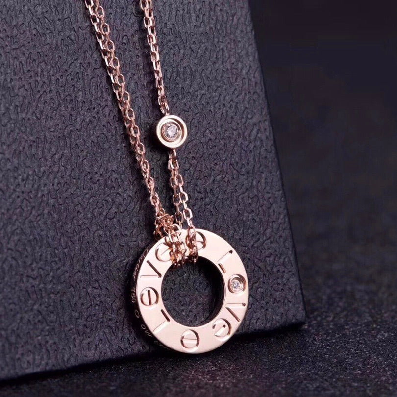 [Elowen jewels] LOVE HALSKETTE 16 MM 2 DIAMANTEN