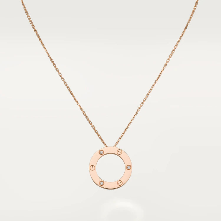 [Elowen jewels ]LOVE-HALSKETTE 16MM 3 DIAMANTEN