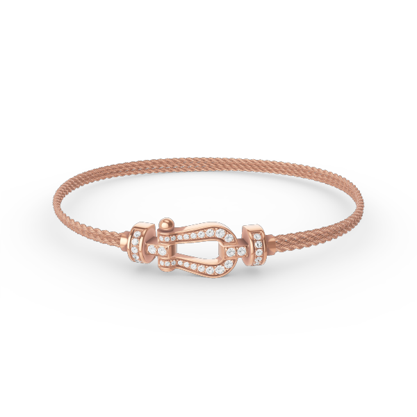 [Elowen jewels ]FORCE SMALL HORSESHOE  DIAMOND CHAIN ROPE BRACELET