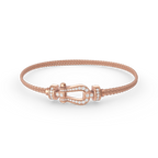 [Elowen jewels ]FORCE SMALL HORSESHOE  DIAMOND CHAIN ROPE BRACELET