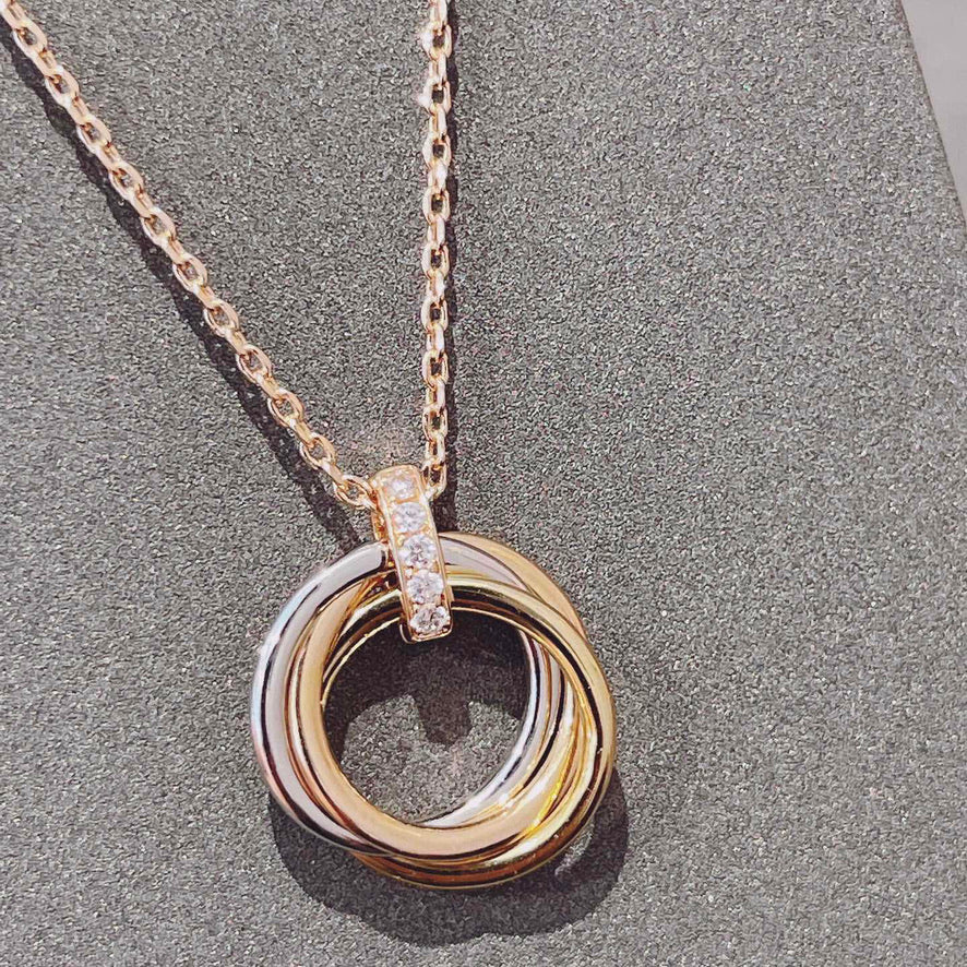 [Elowen jewels ]TRINITY NECKLACE GOLD  DIAMONDS