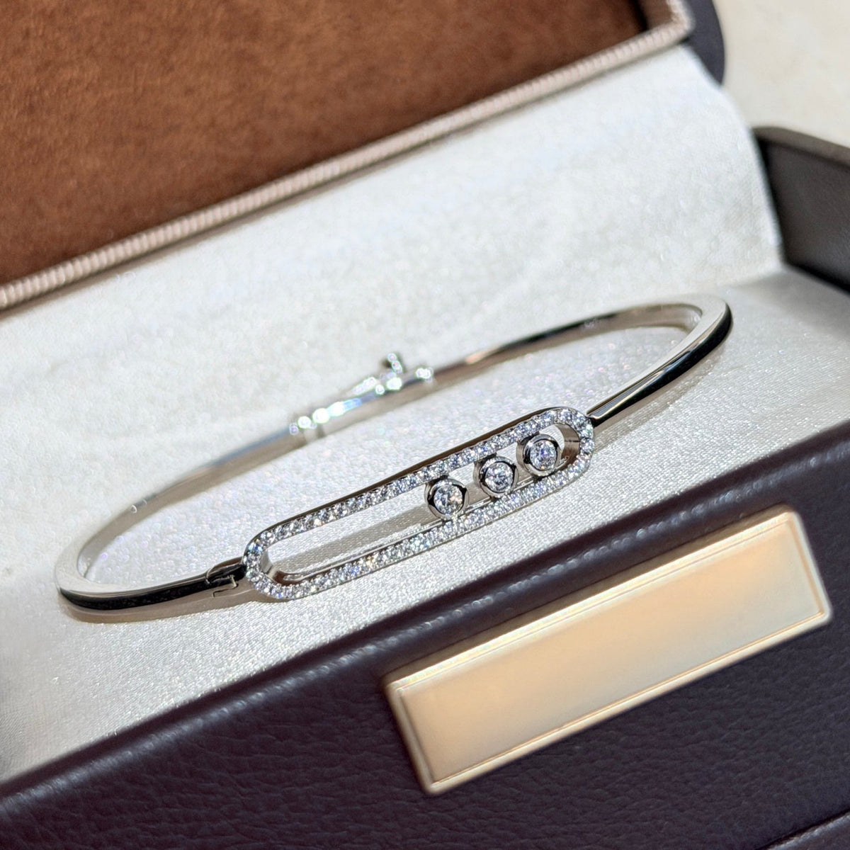 [Elowen jewels]Move Pavé Diamond Bangle Bracelet M