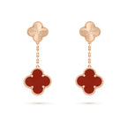 [Elowen jewels ]CLOVER 2 MOTIV LASER-KARNEOL-OHRRINGE