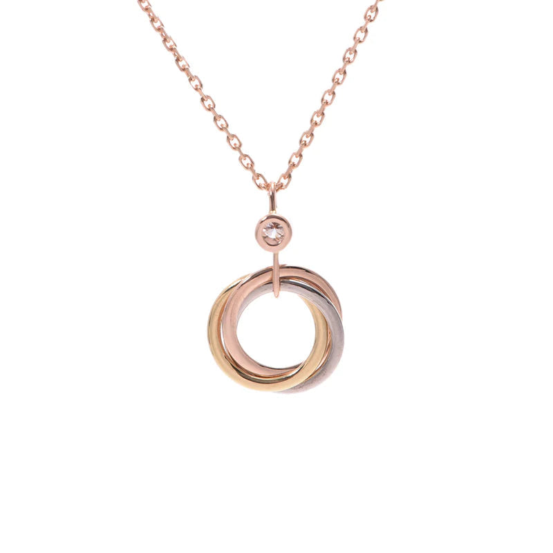 [Elowen jewels ]TRINITY SILVER GOLD PINK GOLD NECKLACE