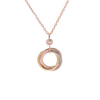 [Elowen jewels ]TRINITY SILVER GOLD PINK GOLD NECKLACE