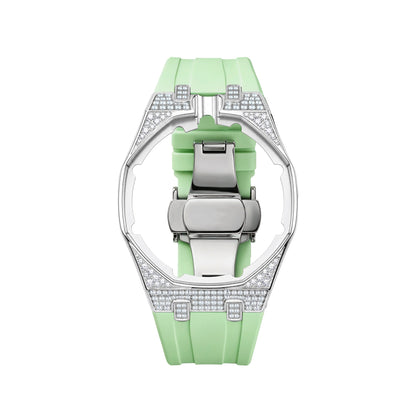 Royal Oak Pop Exclusive Steel Case With Diamond(Moissanite) & Silicone Strap