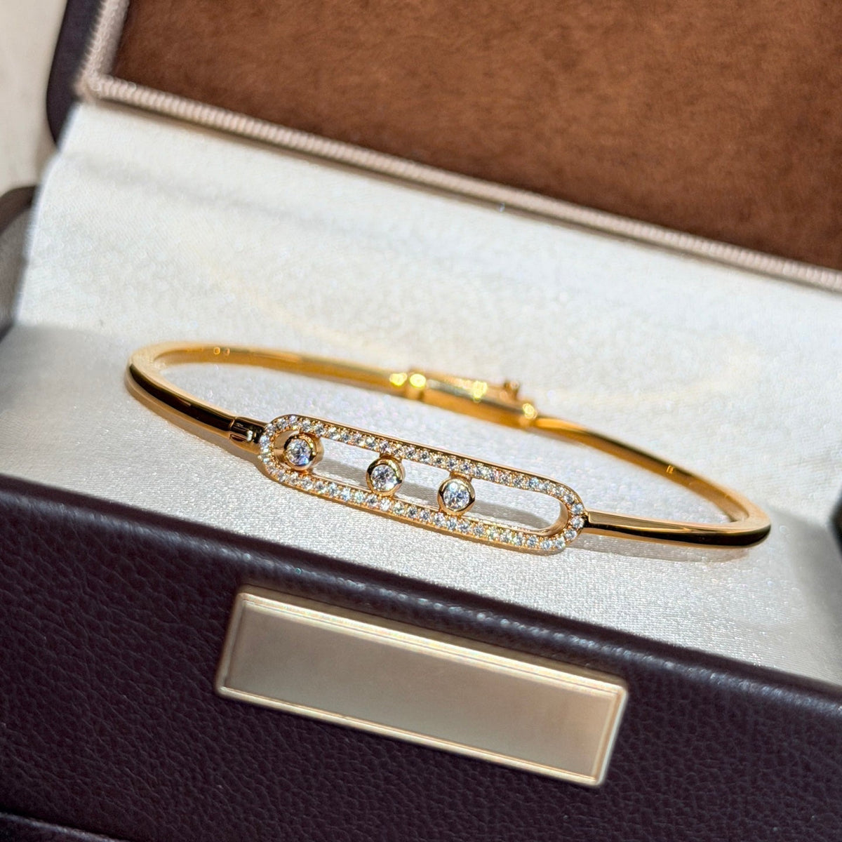 [Elowen jewels]Move Pavé Diamond Bangle Bracelet M