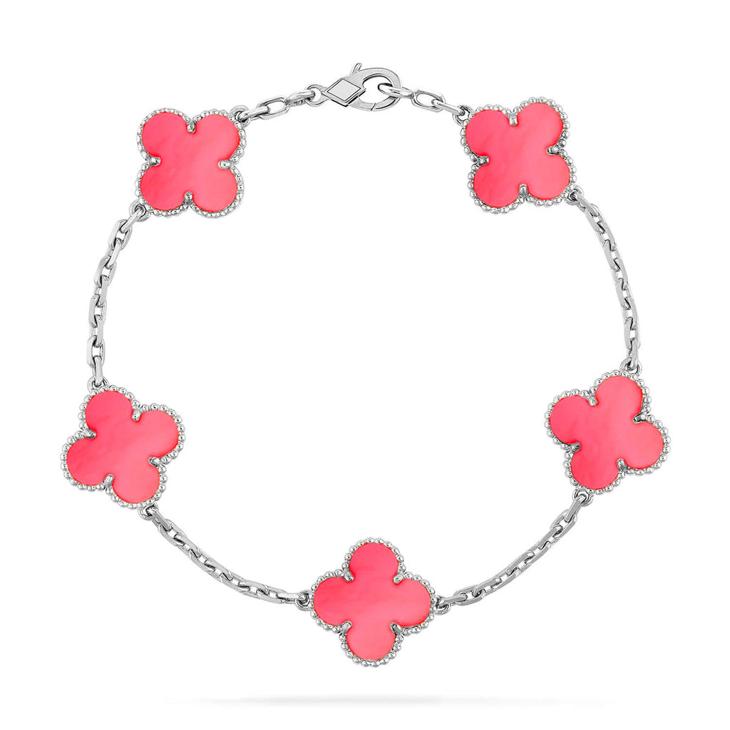[Elowen jewels ] CLOVER 5 MOTIFS  PINK MOP BRACELET COLLECTION