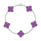[Elowen jewels ] CLOVER 5 MOTIF VIOLET BRACELET COLLECTION