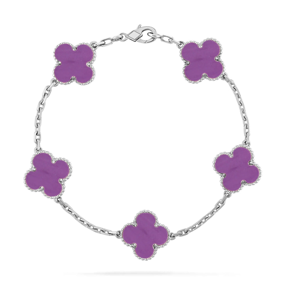 [Elowen jewels ] CLOVER 5 MOTIF VIOLET BRACELET COLLECTION