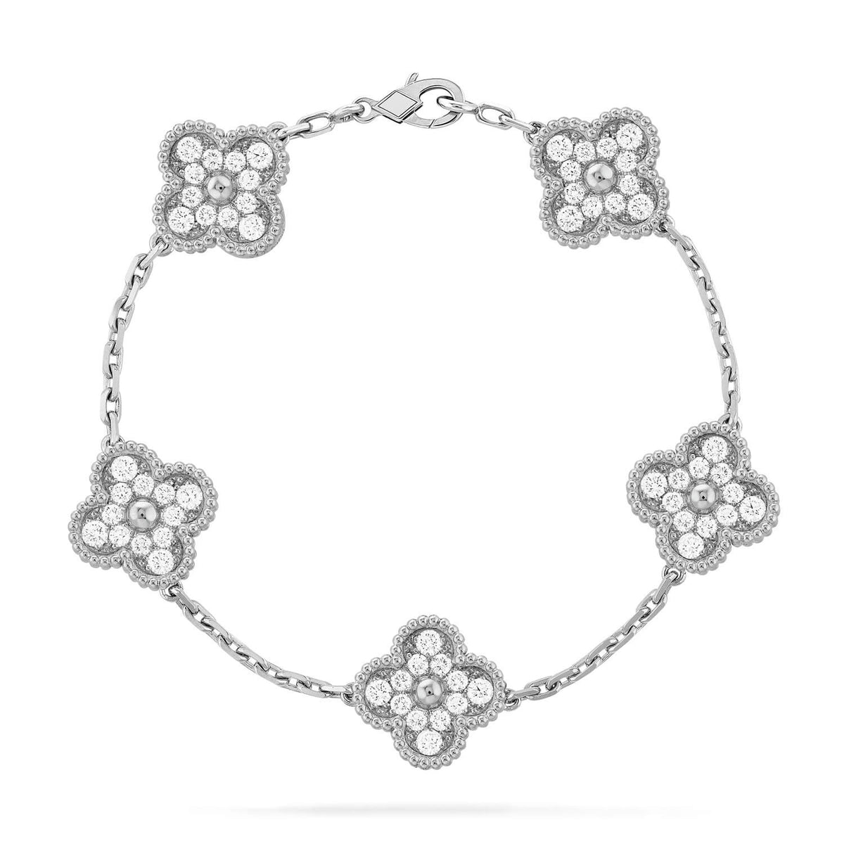 [Elowen jewels ] CLOVER 5 MOTIF FULL DIAMOND BRACELET COLLECTION