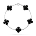 [Elowen jewels ] CLOVER 5 MOTIF ONYXS BRACELET COLLECTION