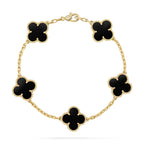 [Elowen jewels ] CLOVER 5 MOTIF ONYXS BRACELET COLLECTION