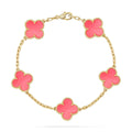 [Elowen jewels ] CLOVER 5 MOTIFS  PINK MOP BRACELET COLLECTION