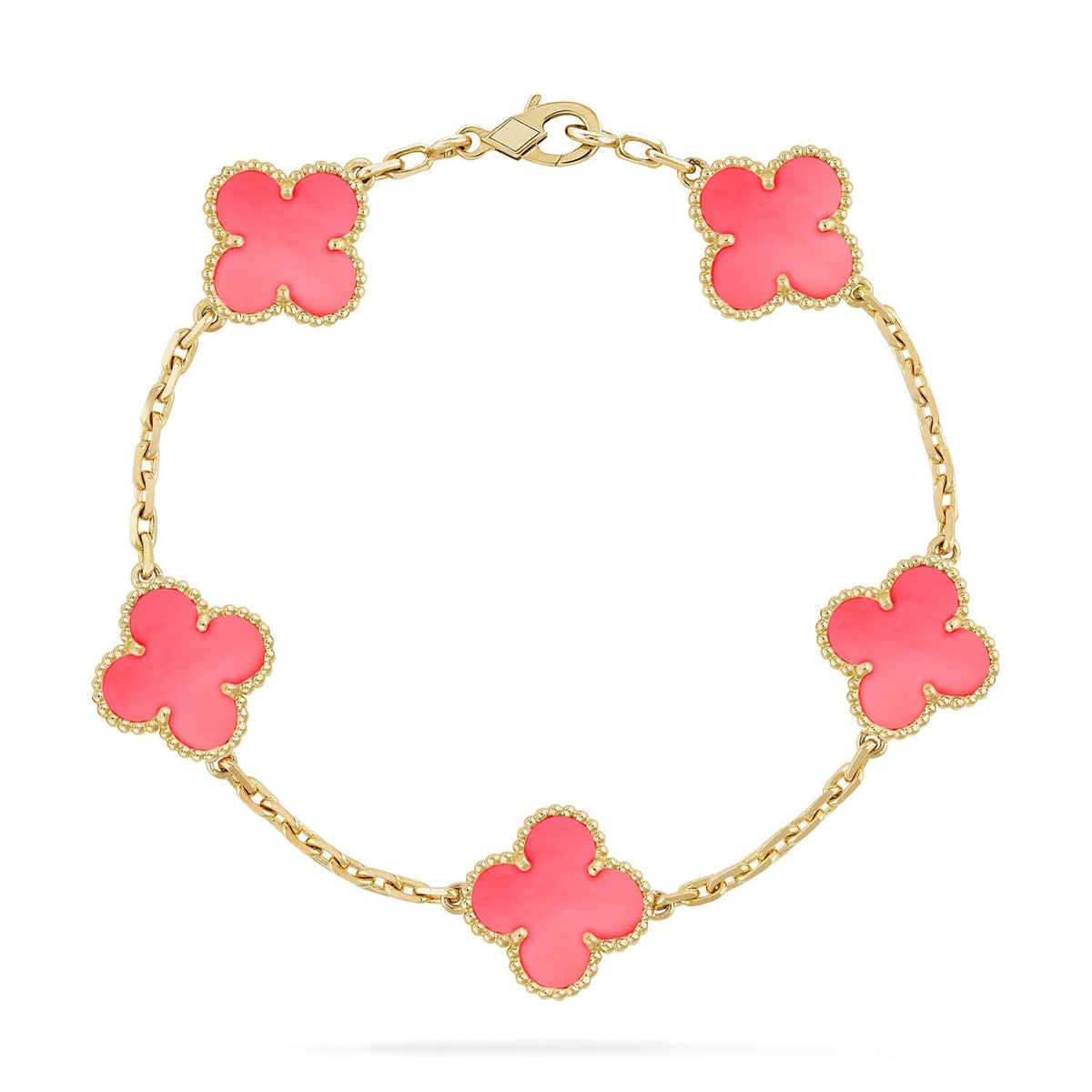 [Elowen jewels ] CLOVER 5 MOTIFS  PINK MOP BRACELET COLLECTION