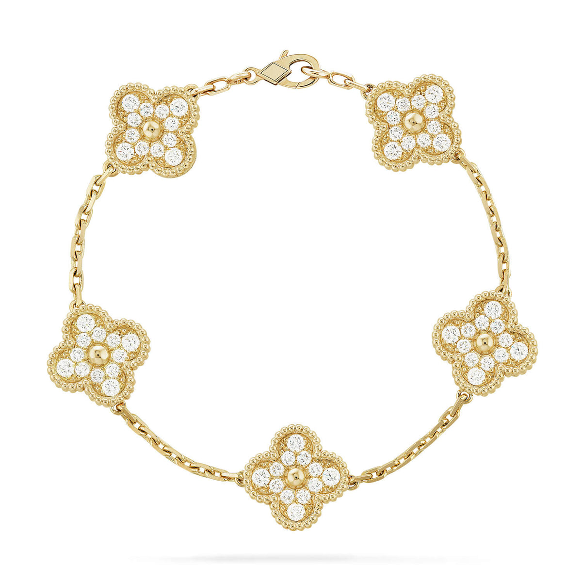 [Elowen jewels ] CLOVER 5 MOTIF FULL DIAMOND BRACELET COLLECTION