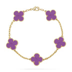 [Elowen jewels ] CLOVER 5 MOTIF VIOLET BRACELET COLLECTION