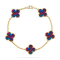 [Elowen jewels ]CLOVER 5 MOTIF COLOR GEMSTONES BRACELET COLLECTION