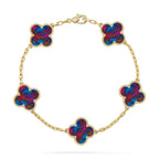 [Elowen jewels ]CLOVER 5 MOTIF COLOR GEMSTONES BRACELET COLLECTION