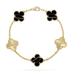 [Elowen jewels ] CLOVER 5 MOTIF PULSAR STONE BRACELET COLLECTION