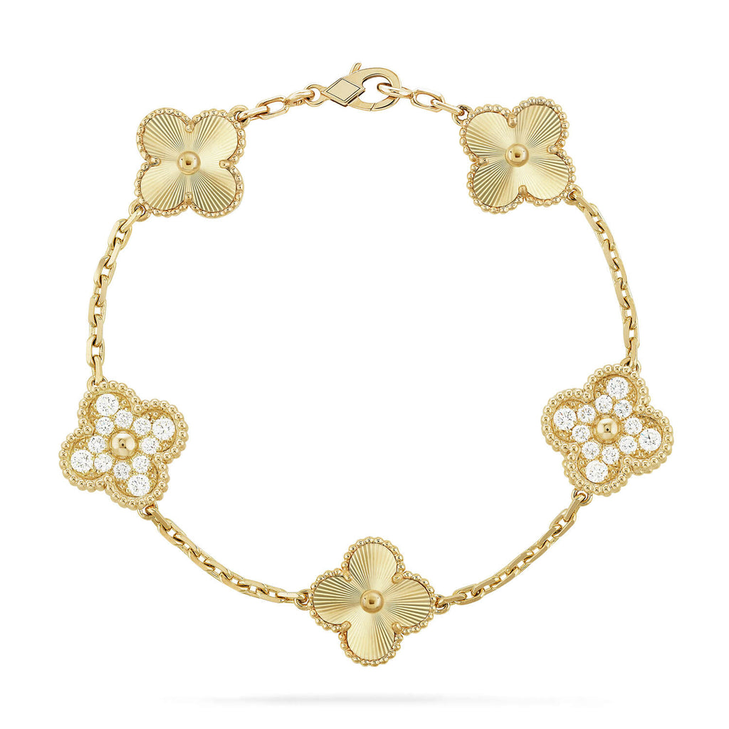 [Elowen jewels ] CLOVER 5 MOTIF LASER BRACELET COLLECTION