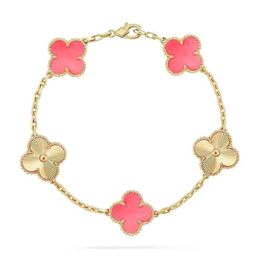 [Elowen jewels ] CLOVER 5 MOTIFS  PINK MOP BRACELET COLLECTION