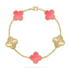 [Elowen jewels ] CLOVER 5 MOTIFS  PINK MOP BRACELET COLLECTION
