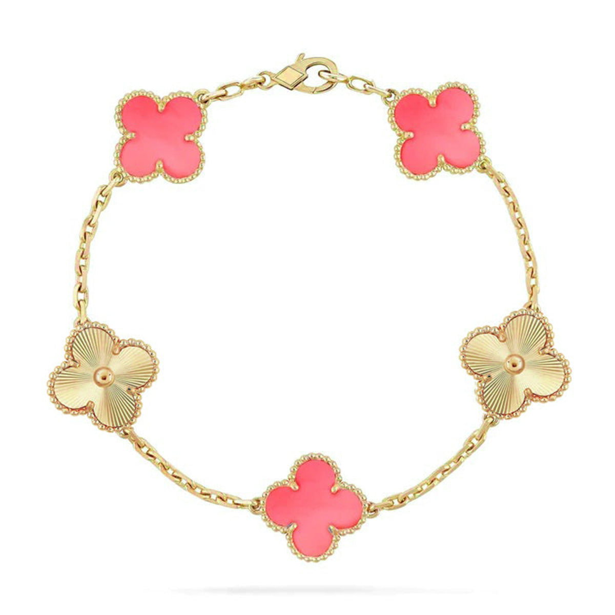 [Elowen jewels ] CLOVER 5 MOTIFS  PINK MOP BRACELET COLLECTION