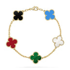 [Elowen jewels ]CLOVER 5-MOTIV-ARMBAND MULTICOLOR