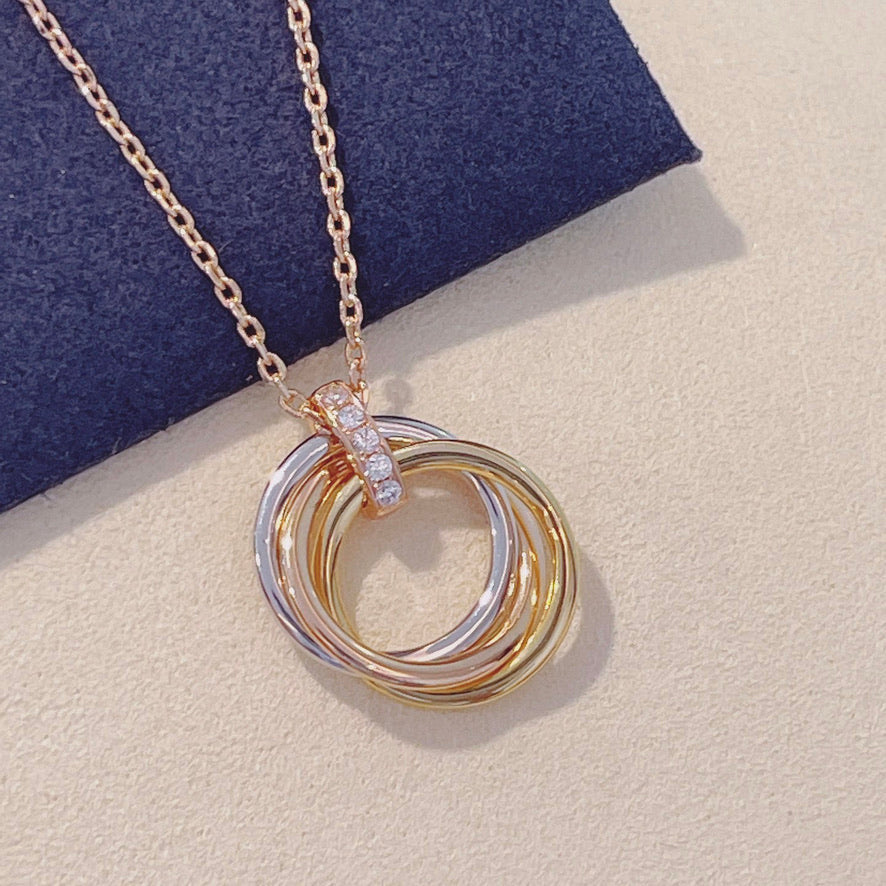 [Elowen jewels ]TRINITY NECKLACE GOLD  DIAMONDS