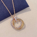[Elowen jewels ]TRINITY NECKLACE GOLD  DIAMONDS