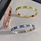 [Elowen jewels]KLASSISCHES 6,1-MM-LOVE-ARMBAND MIT 10-DIAMANT-VOLLPFLASTERUNG
