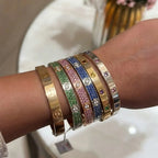 [Elowen jewels]KLASSISCHES 6,1-MM-LOVE-ARMBAND MIT 10-DIAMANT-VOLLPFLASTERUNG