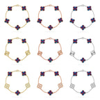 [Elowen jewels ]CLOVER 5 MOTIF COLOR GEMSTONES BRACELET COLLECTION