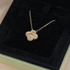 [Elowen jewels ]CLOVER 15MM  BRONZING NECKLACE