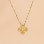 [Elowen jewels ]CLOVER 15MM  BRONZING NECKLACE