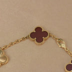 [Elowen jewels ] CLOVER 5 MOTIF RED CORNELIAN BRACELET COLLECTION
